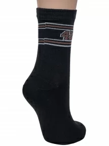 Детские носки Альтаир, С51, ЧЕРНЫЕ с коричневым