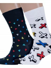 Комплект из 2 пар мужских носков DiWaRi, 2-20С-37СП, микс 4