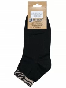 Женские носки Альтаир, А210, ЧЕРНЫЕ, рис. Зебра