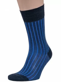 Мужские носки из мерсеризованного хлопка Sergio Di Calze (PINGONS), 18SC2, ДЖИНСОВЫЕ