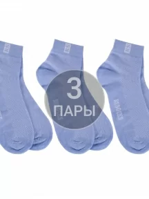 Комплект из 3 пар детских носков RuSocks (Орудьевский трикотаж), 3-Д-36, ГОЛУБЫЕ