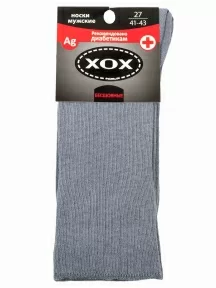 Мужские носки без резинки ХОХ, X-201, СЕРЫЕ