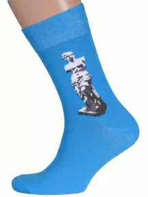 Мужские носки MSCLUB №М20, nm-239, ГОЛУБЫЕ с Венерой