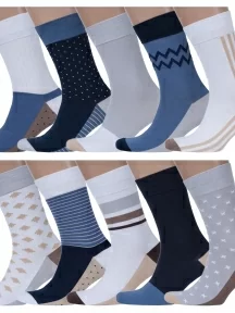 Набор из 10 пар мужских носков MSCLUB №М46, ВИ10-НМ46, микс