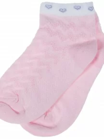 Детские носки "Борисоглебский трикотаж", 8С49, РОЗОВЫЕ с голубыми сердечками