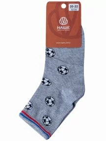 Детские носки "НАШЕ" Смоленской чулочной фабрики, 222С70, рис. 28, СЕРЫЕ МЕЛАНЖ №54-4