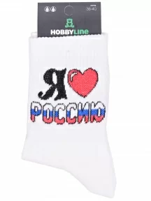 Спортивные носки Hobby Line, нус80159-13-13-01, БЕЛЫЕ