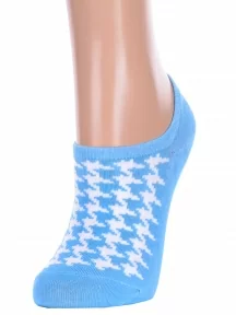 Женские ультракороткие носки Hobby Line, ННЖ19-09, ГОЛУБЫЕ
