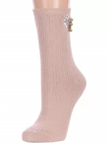 Женские носки Hobby Line, Нжвип1000-03, БЕЖЕВЫЕ