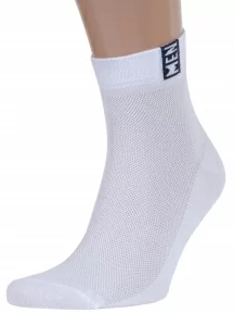 Мужские носки с сеточкой RuSocks (Орудьевский трикотаж), М-2211, БЕЛО-СИНИЕ