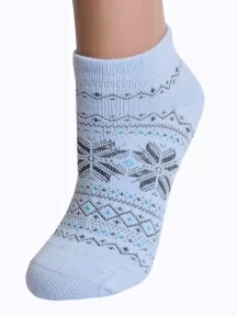 Женские носки из полушерсти Grinston socks (PINGONS), 17D4, ГОЛУБЫЕ