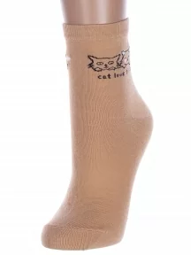 Женские носки Hobby Line, Нжх334-4, СВЕТЛО-КОРИЧНЕВЫЕ