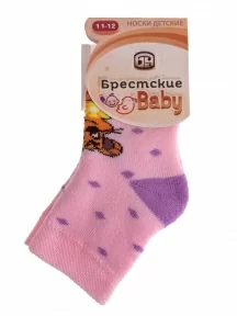 Детские махровые носки Брестские(БЧК), 14С3060, рис. 821, БЛЕДНО-РОЗОВЫЕ