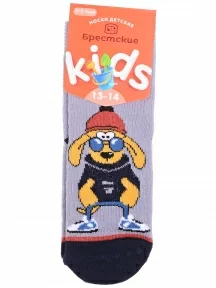 Детские носки Брестские (БЧК), 14С3081, рис. 4016, СЕРО-СИРЕНЕВЫЕ