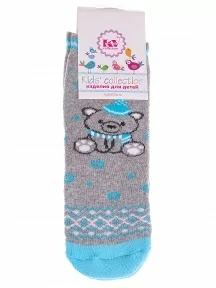 Детские махровые носки "Красная ветка", С-625Д, СЕРЫЕ