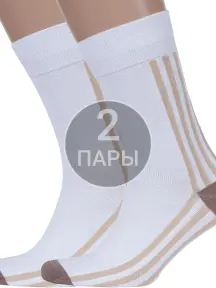 Комплект из 2 пар мужских носков MSCLUB №М46 БЕЛЫЕ (2-nm-523)