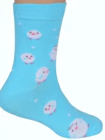 Детские носки Брестские (БЧК) рис. 145, ЛАЗУРНЫЕ (14С3081)