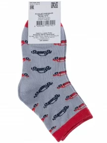 Детские носки "Красная ветка", С-2113, СЕРО-КРАСНЫЕ