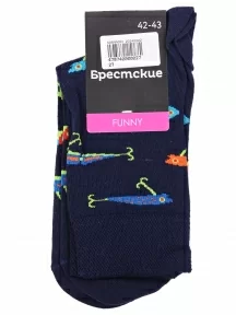 Мужские носки Брестские (БЧК), 16С2127, рис. 528, ТЕМНО-СИНИЕ
