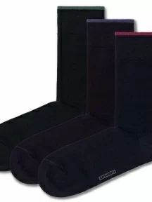 Комплект из 3 пар мужских хлопковых носков DiWaRi, 5С-08СП-3К, черные