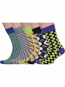 Набор из 5 пар мужских носков MSCLUB №М23, ВИ5-НМ23, микс 2