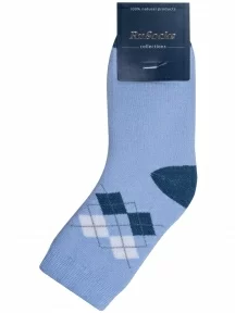 Детские махровые носки RuSocks (Орудьевский трикотаж) ТЕМНО-ГОЛУБЫЕ (Д-49)