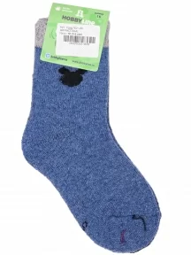 Детские теплые махровые носки Hobby Line, Ндад7621-06, ДЖИНСОВЫЕ