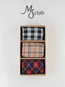 Набор из 3 пар мужских носков MSCLUB №М30, ВИ3-НМ30, микс 1 "Умники"