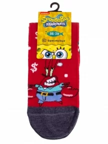 Носки унисекс SPONGEBOB Брестские (БЧК), 21С4203, рис. 076, КРАСНЫЕ