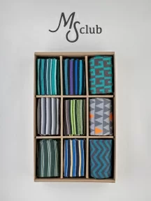 Набор из 9 пар мужских носков MSCLUB №М41, ВИ9-НМ41, "Дороги"