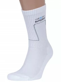 Мужские носки с махровым следом ХОХ, SPM-11, БЕЛЫЕ