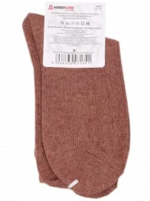 Женские теплые носки Hobby Line, Нжш33-09, КОРИЧНЕВЫЕ