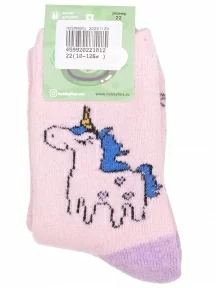 Детские теплые махровые носки Hobby Line, Ндад7622-6, СИРЕНЕВЫЕ