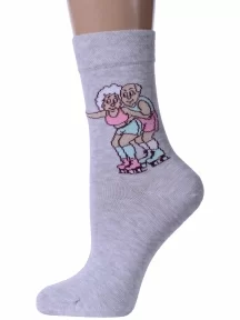 Носки унисекс Брестские (БЧК), 21С4200, рис. 218 СВЕТЛО-СЕРЫЕ МЕЛАНЖ