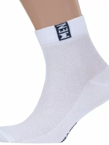 Мужские носки с сеточкой RuSocks (Орудьевский трикотаж), М-2211, БЕЛО-СИНИЕ