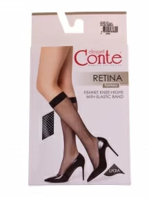 Женские гольфы Conte, 23С-45СП/RETINA, Nero, черные