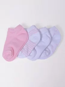 Комплект из 4 пар детских носков Альтаир, Д11, БЕЛЫЕ/РОЗОВЫЕ