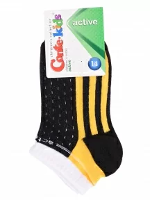 Детские спортивные носки Conte kids, 7С-97СП, рис. 308, ЧЕРНО-ЖЕЛТЫЕ