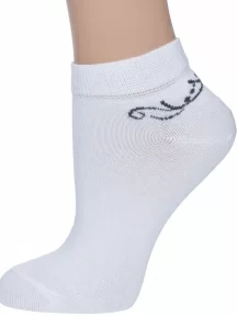 Женские короткие носки Брестские (БЧК), 14С1101, рис. 018, БЕЛЫЕ