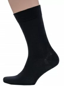 Набор мужских носков из 100% хлопка, 6 пар (ТМ Grinston socks), PG-15D2-6k, черные