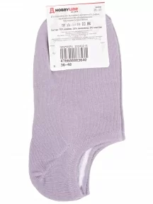 Женские ультракороткие носки Hobby Line, Нжу562-12, СЕРЫЕ