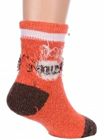 Детские теплые махровые носки Hobby Line, Ндад7618-01, КИРПИЧНЫЕ