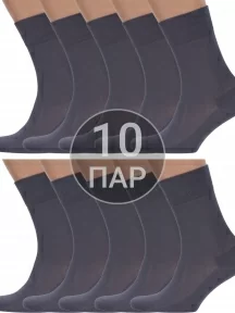 Комплект из 10 пар мужских носков Брестские (БЧК), 10-18С2129, рис. 101, СЕРЫЕ