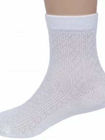 Детские носки из 100% хлопка LORENZline, Л56М, БЕЛЫЕ