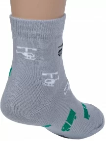 Детские носки Альтаир, А56, СВЕТЛО-СЕРЫЕ с черными танками