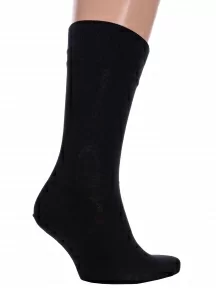 Мужские носки из мерсеризованной шерсти и хлопка LORENZline, В25, ЧЕРНЫЕ