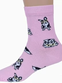 Детские носки RuSocks (Орудьевский трикотаж), Д3-13156, рис. 02, РОЗОВЫЕ