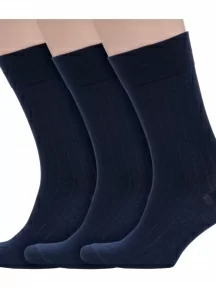 Комплект из 3 пар мужских носков  Sergio Di Calze (PINGONS) из микромодала, 3-15SC2, СИНИЕ