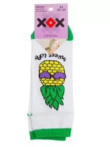 Женские короткие носки ХОХ, G-3R27, БЕЛЫЕ