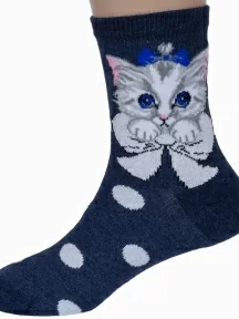 Детские носки RuSocks (Орудьевский трикотаж), Д3-13030, рис. 01, ТЕМНО-СИНИЕ